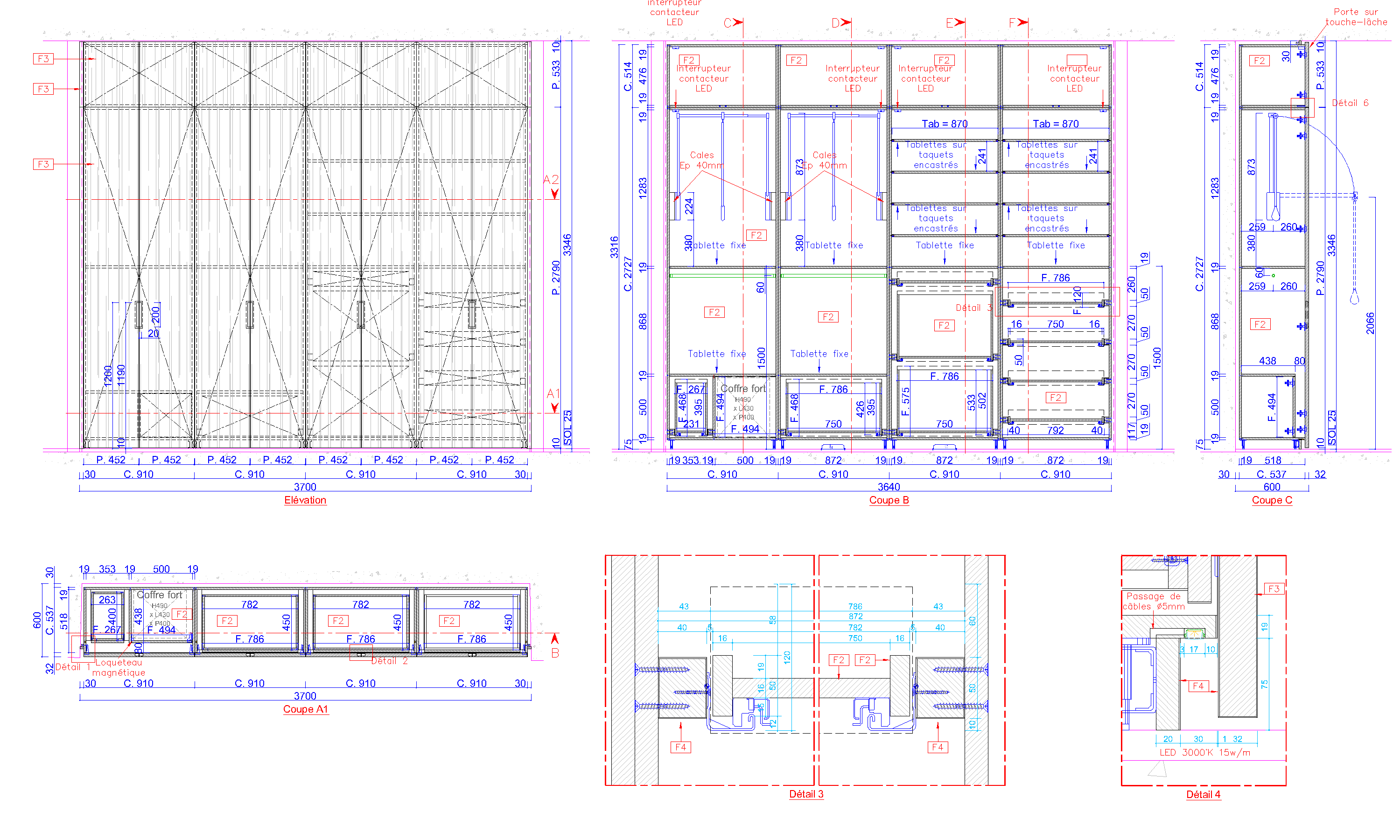 absolu bureau etudes plan autocad particuliers armoire dressing