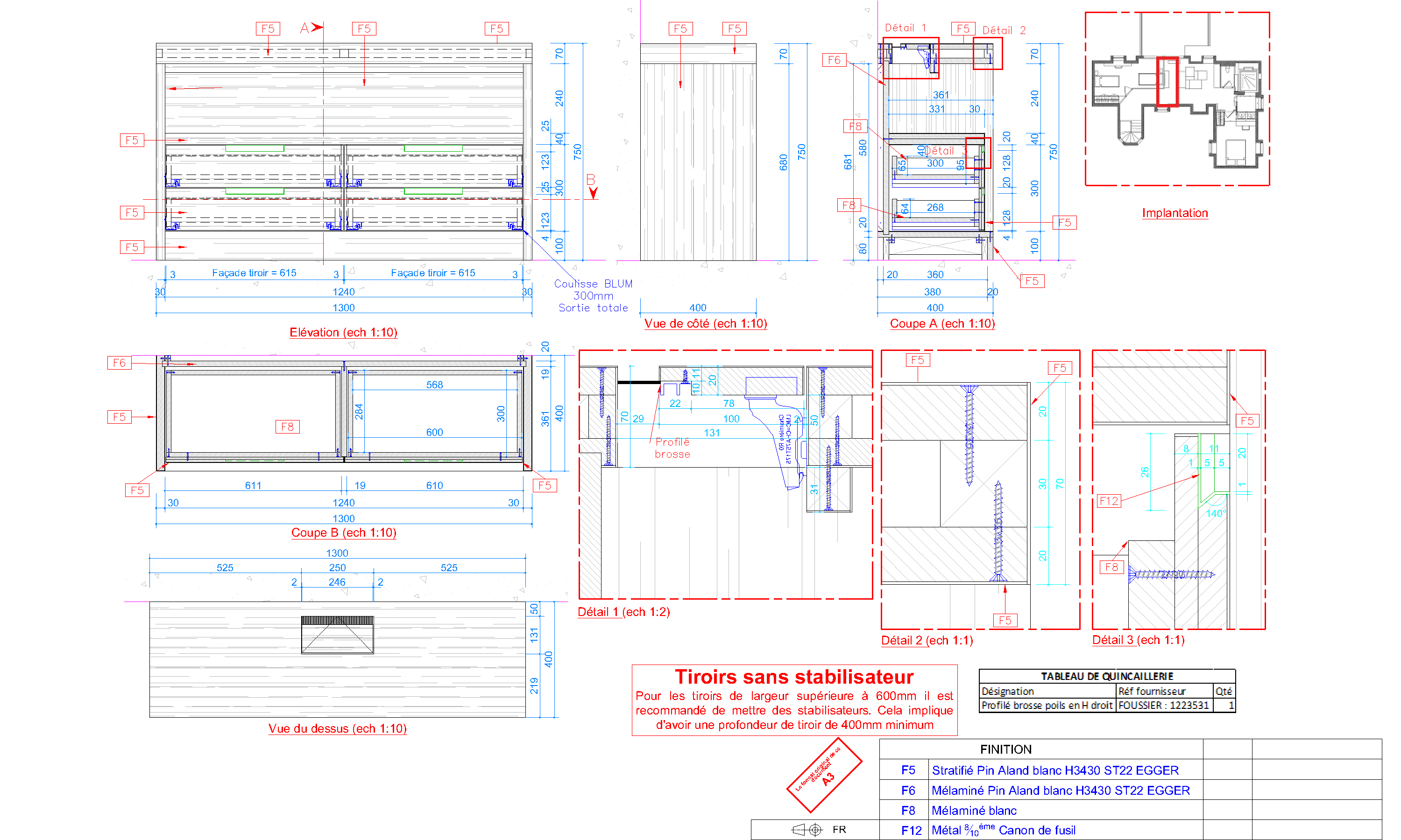 absolu bureau etudes plan autocad particulier commande meuble télévision